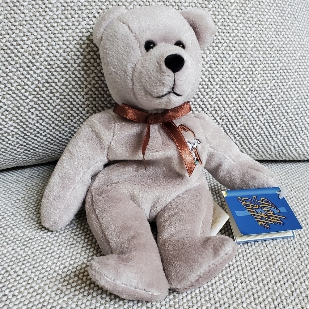 Holy Bears Grey Solace Bear FROM THE HEART series 1999 Stuffed Beanie Toy